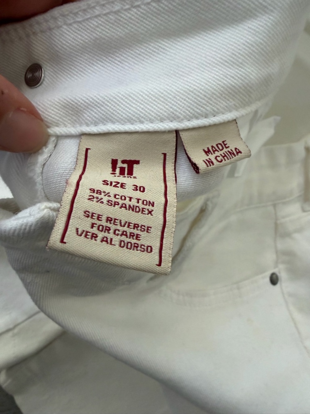 White Jean Shorts - Picture 3 of 12